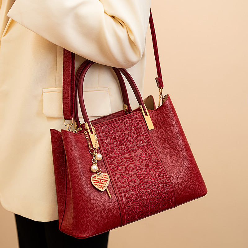 Sac bordeaux — cabas élégant