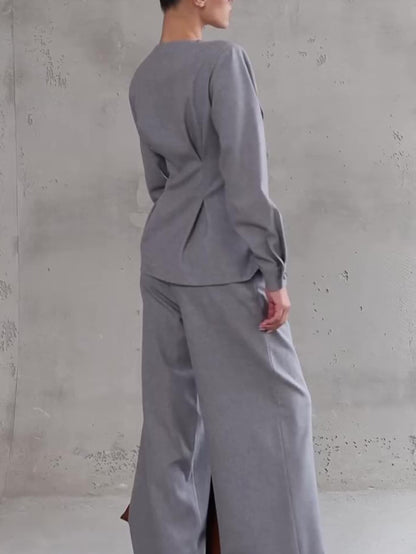 Ensemble gris clair  & Pantalon large
