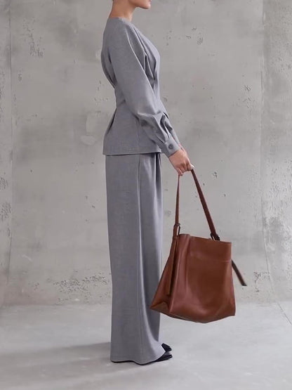 Ensemble gris clair  & Pantalon large