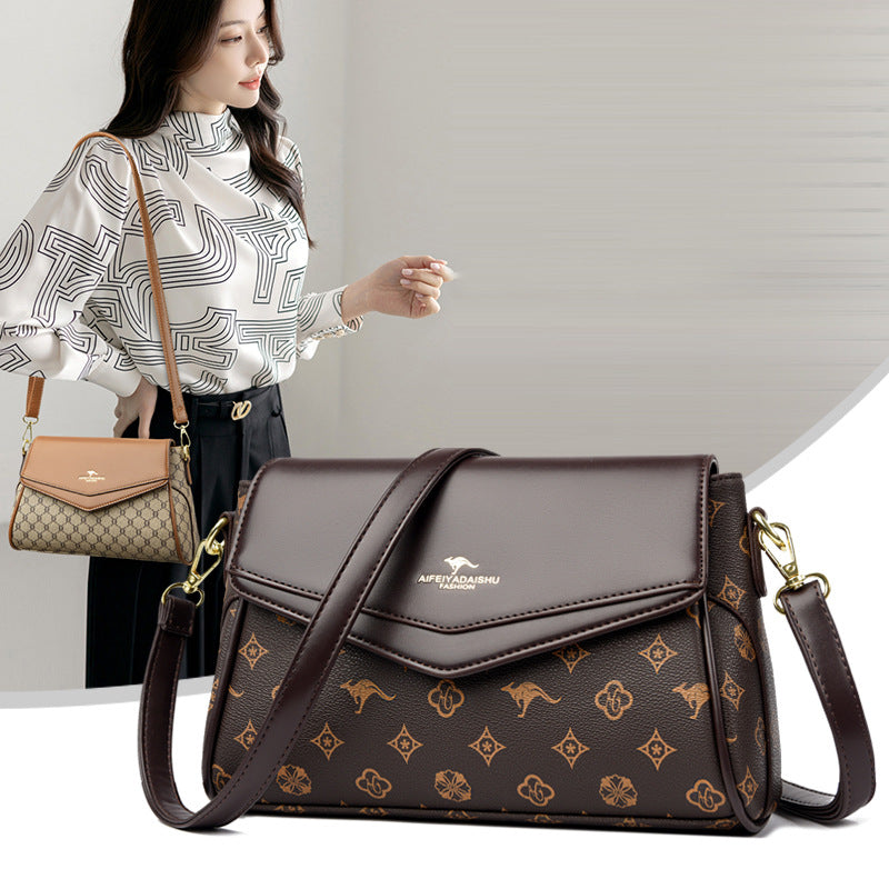 Sac à bandoulière spacieux en cuir végétalien — Élégant et léger